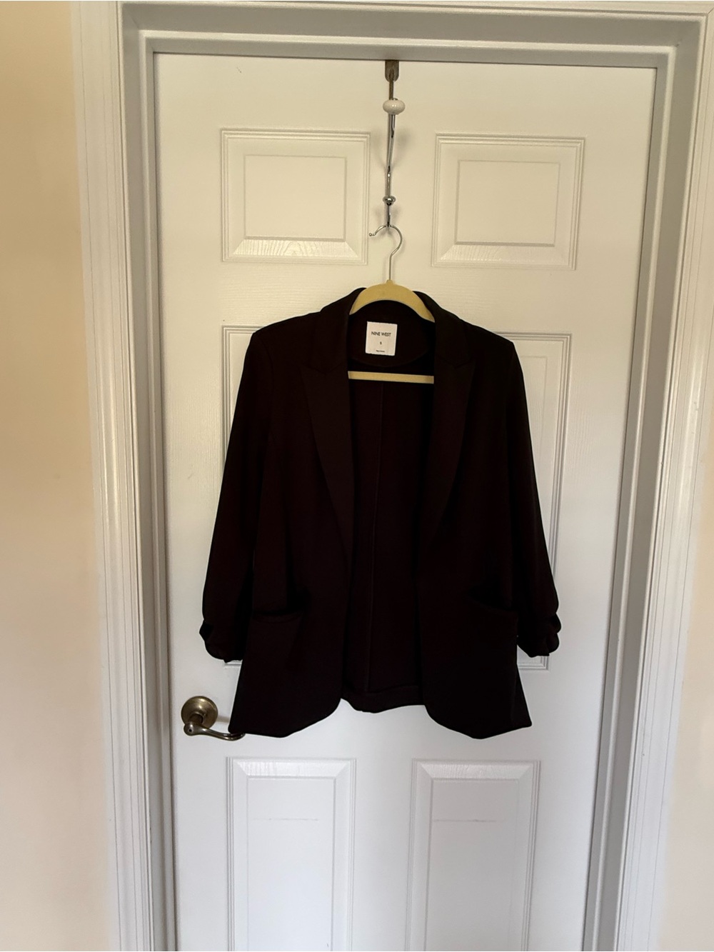 Nine West Black Open-Front Blazer